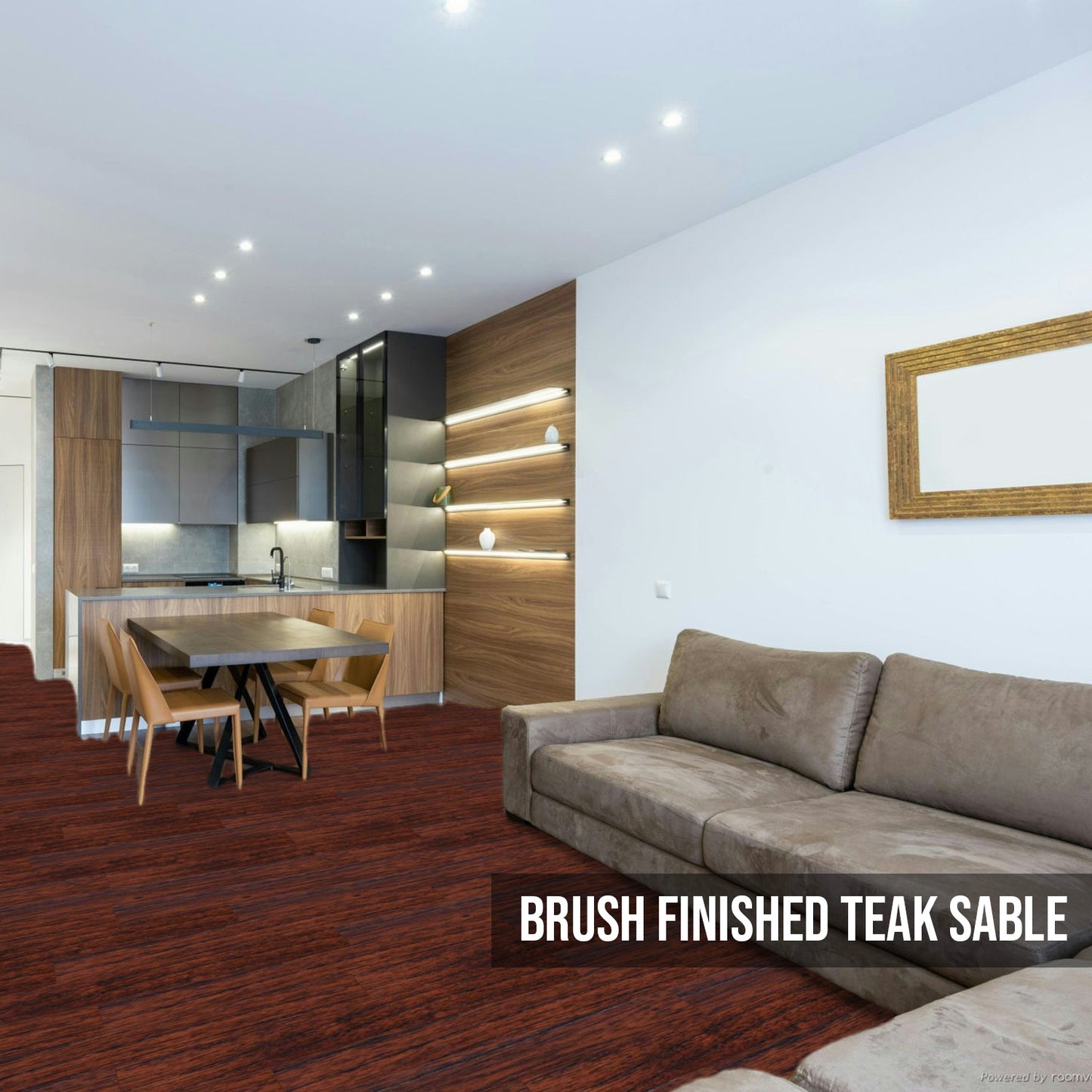 Solid Hardwood Brush Finished Teak Sable 4 13/16" 22.55 SF/CTN